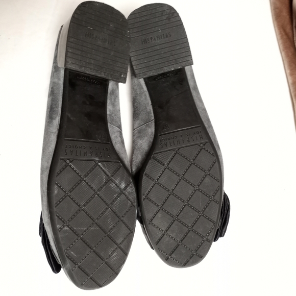 Final Sale  - HISPANITAS Gray Suede w/Black Satin Bow Calani Pump - Picture 6 of 8